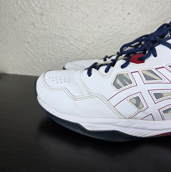 ASICS Men's GEL-RENMA Pickleball Sneaker Standard White Burgundy Size 13 F961123 - Picture 3 of 16